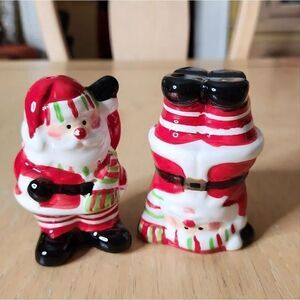 Christmas Santa salt and pepper shakers